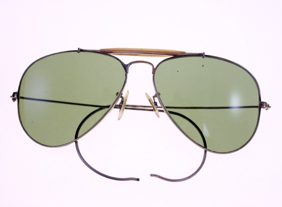 Ray-Ban BL vintage gold-tone metal aviators for men-circa 1960s-glass lenses