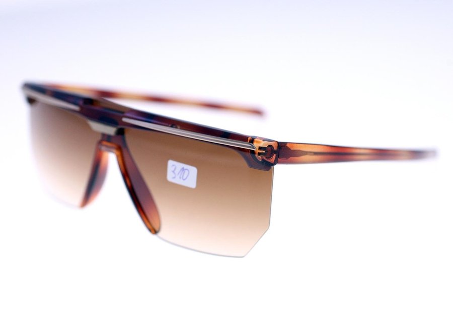 Bright Eyes 'Masque' by OIO Metzler unisex brown vintage 'flat top' sunglasses