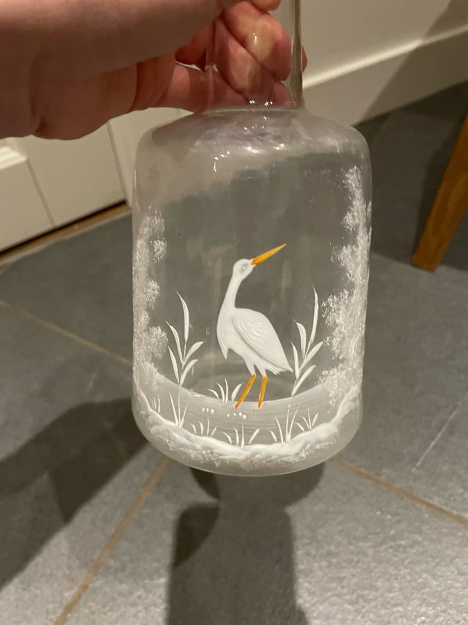 Glaskaraff nattkaraff med tillhörande glas