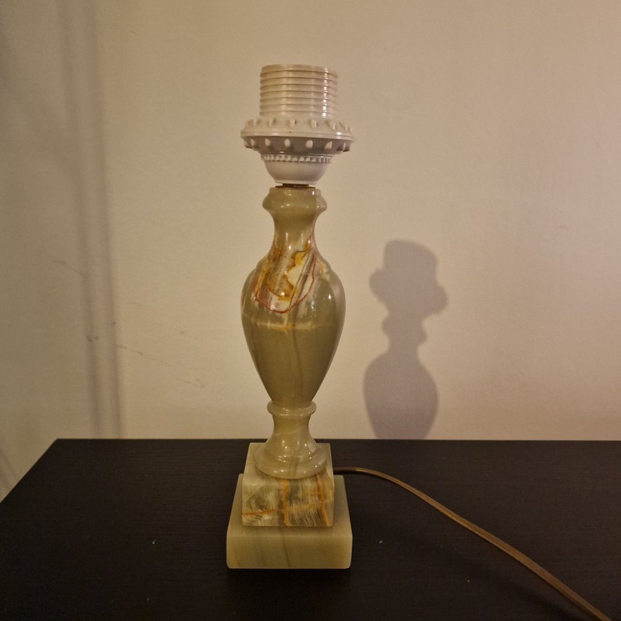 Vintage bordslampa, onyx, 1900-tal