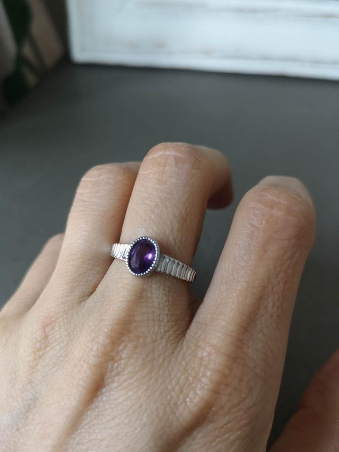 Ametist Ring Silver