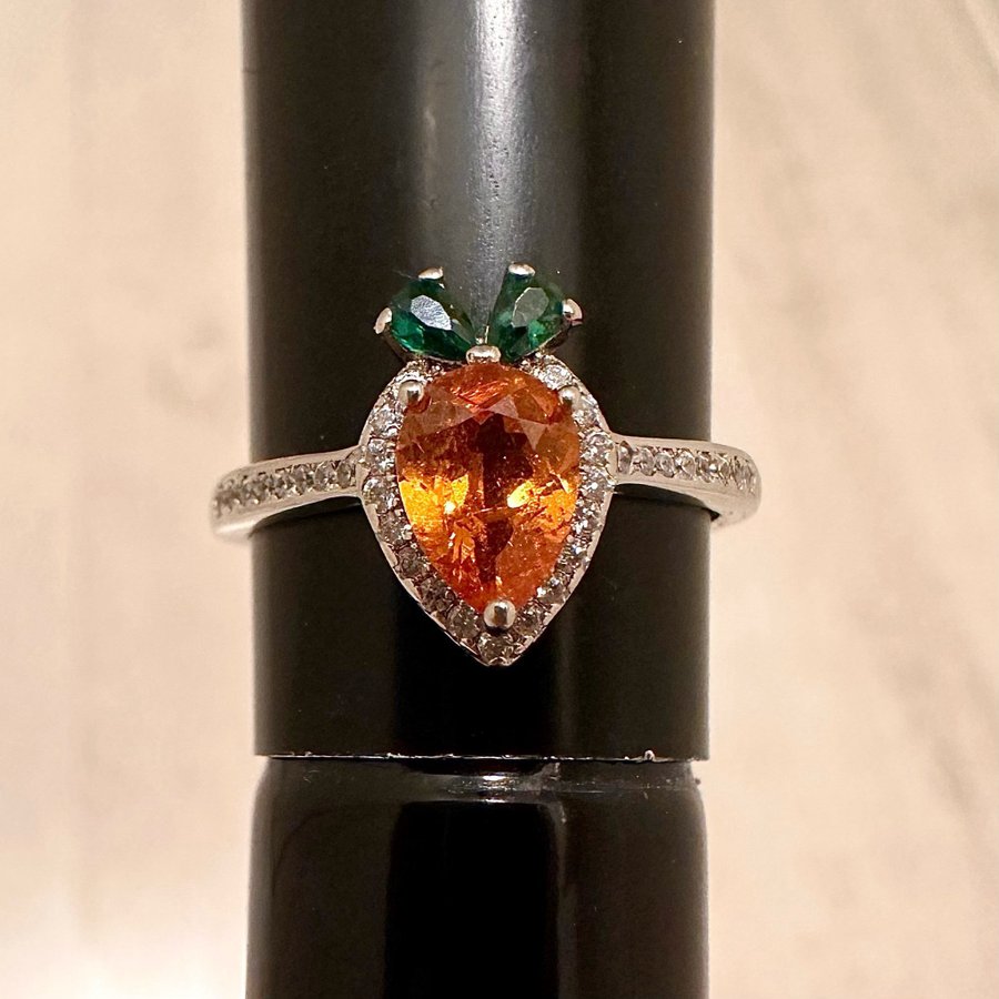 Spessartine Silver Ring