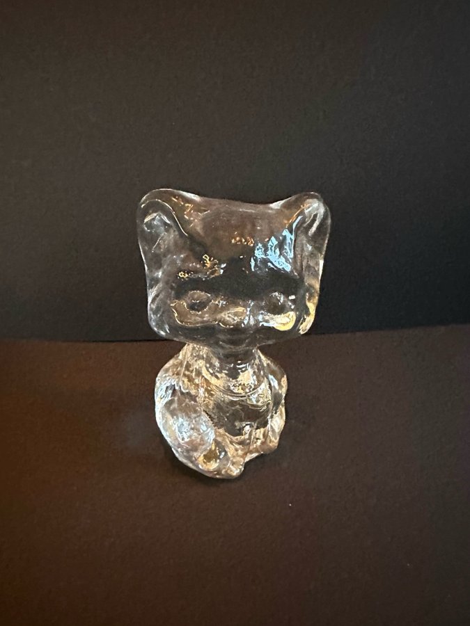 Eda kristall/ Vintage/ Glasfigur/ Katt