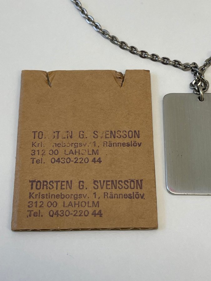 Torsten G Svensson halsband med hänge