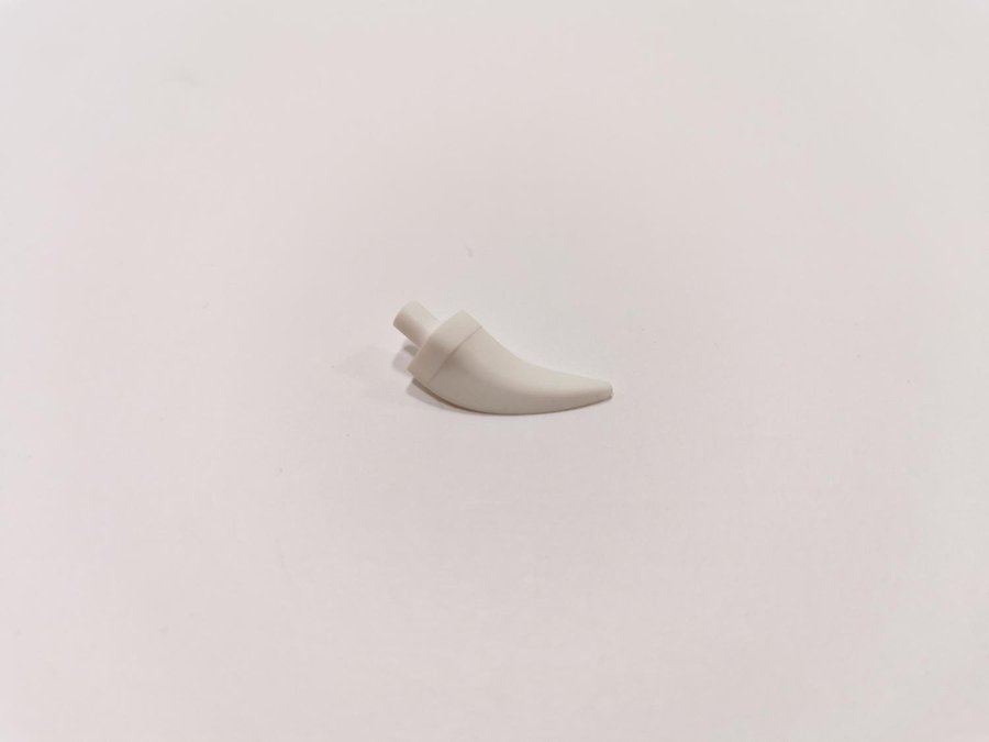 Lego - klo - tand - horn - medium - part 87747 - vit