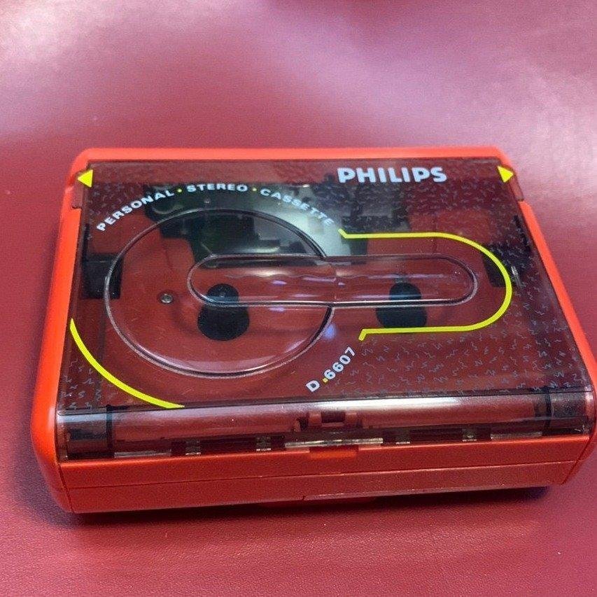 Kassettspelare Vintage Retro Philips D6607 Walkman Cassette Player