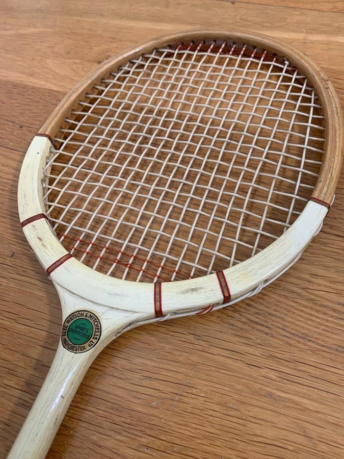 Vintage Grays of Cambridge Tennis Racquet Club Model Racket i Trä Retro