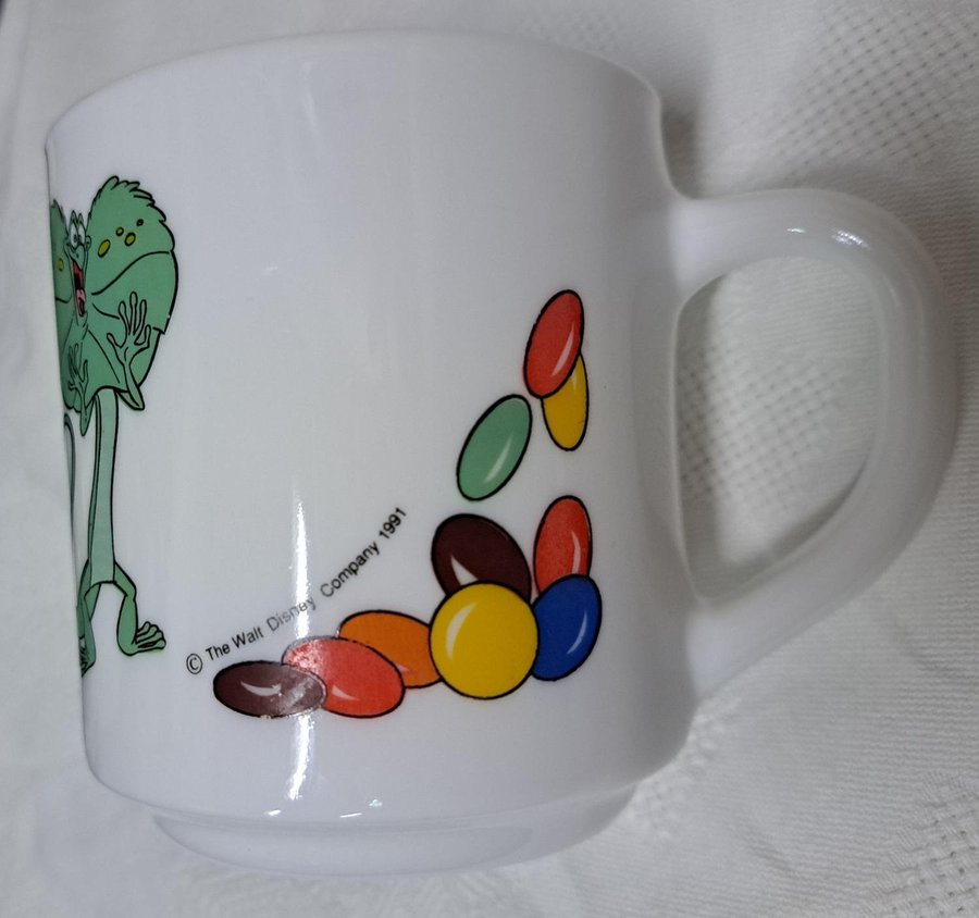 Vintage 1991 Disney's The Rescuers Down Under SMARTIES Candy Arcopal Mug Mugg