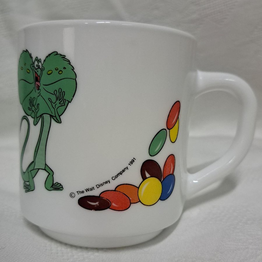 Vintage 1991 Disney's The Rescuers Down Under SMARTIES Candy Arcopal Mug Mugg