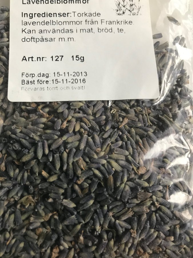 Torkad lavendel. 30 gram. Fast pris