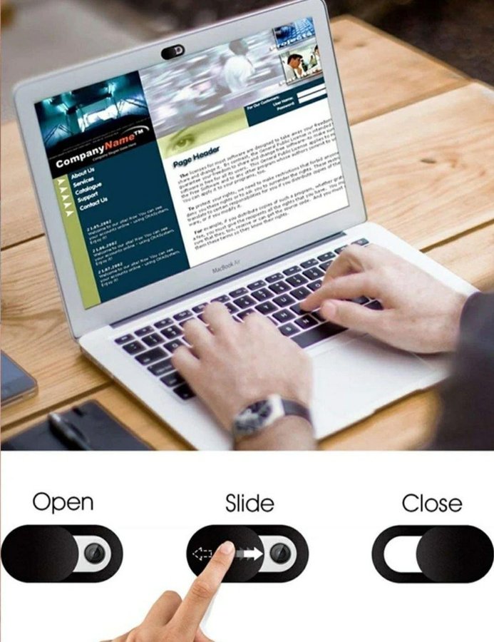Svart Kameraskydd laptop ipad platta telefon Säkerhet dator kamera webbca