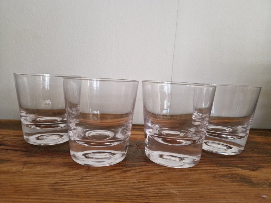 4 st glas drickglas ORREFORS tung botten RETRO VINTAGE