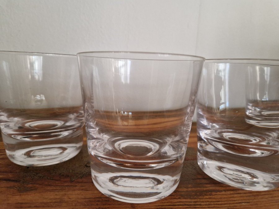 4 st glas drickglas ORREFORS tung botten RETRO VINTAGE