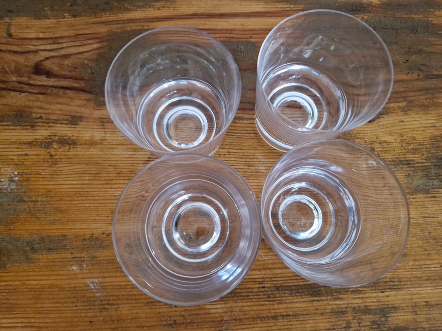 4 st glas drickglas ORREFORS tung botten RETRO VINTAGE