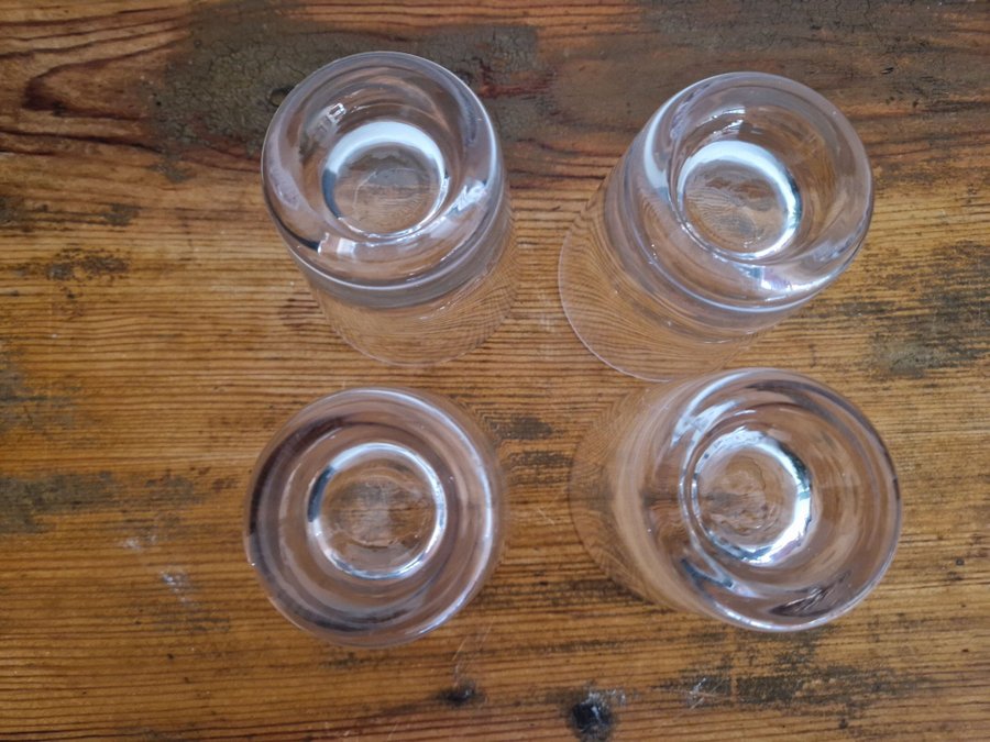 4 st glas drickglas ORREFORS tung botten RETRO VINTAGE