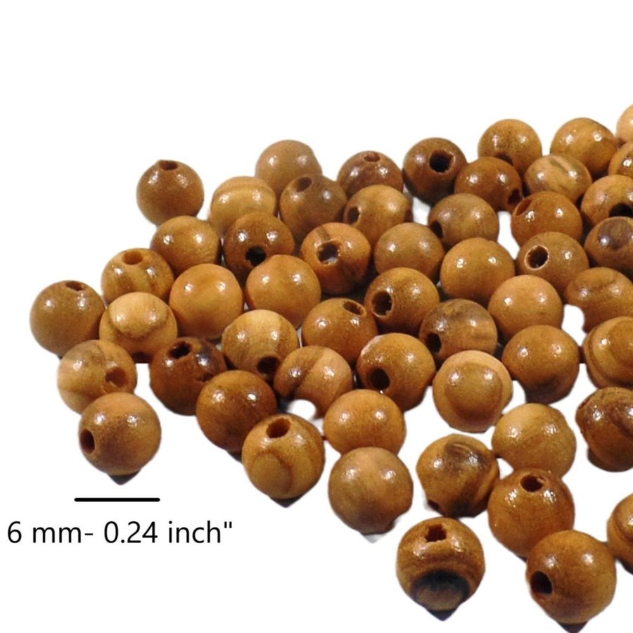 Olivträpärlor 6mm 150pz ovala pärlor för radband eller halsband Olivträpärlor
