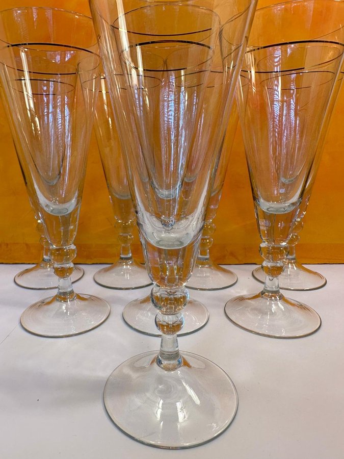 champagneglas 8 st kristall