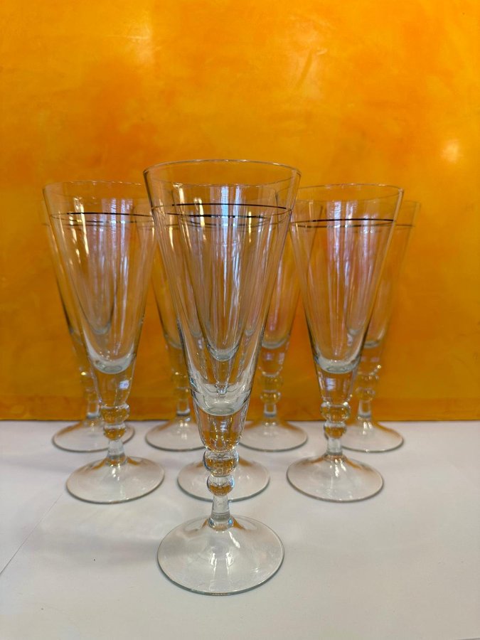 champagneglas 8 st kristall