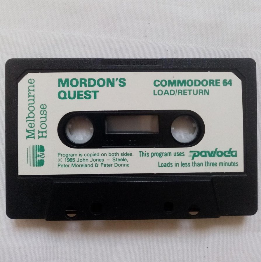 Mordon's Quest (Melbourne House) - Lös Tape - Kassett - Commodore 64/C64  Spel