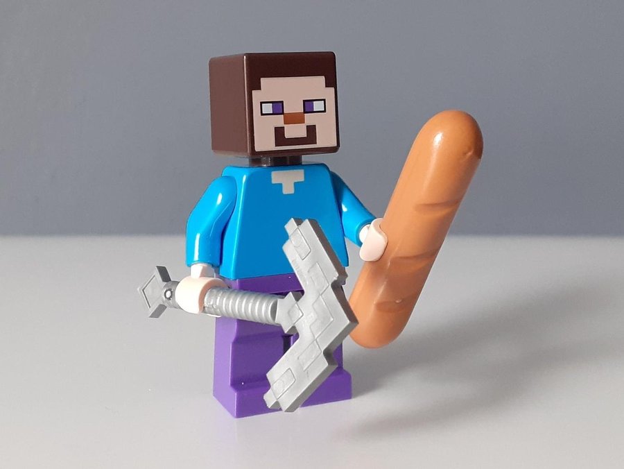 Lego Minecraft Steve figur minifigur gubbe