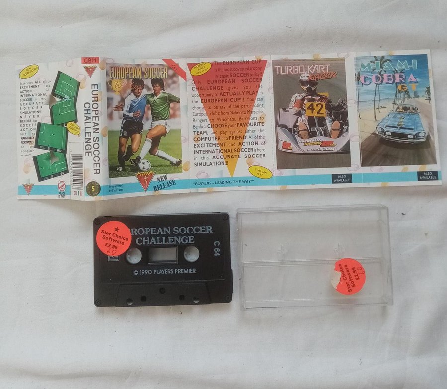 European Soccer Challenge (Players) [Svart Kassett]- Commodore 64/C64 Spel