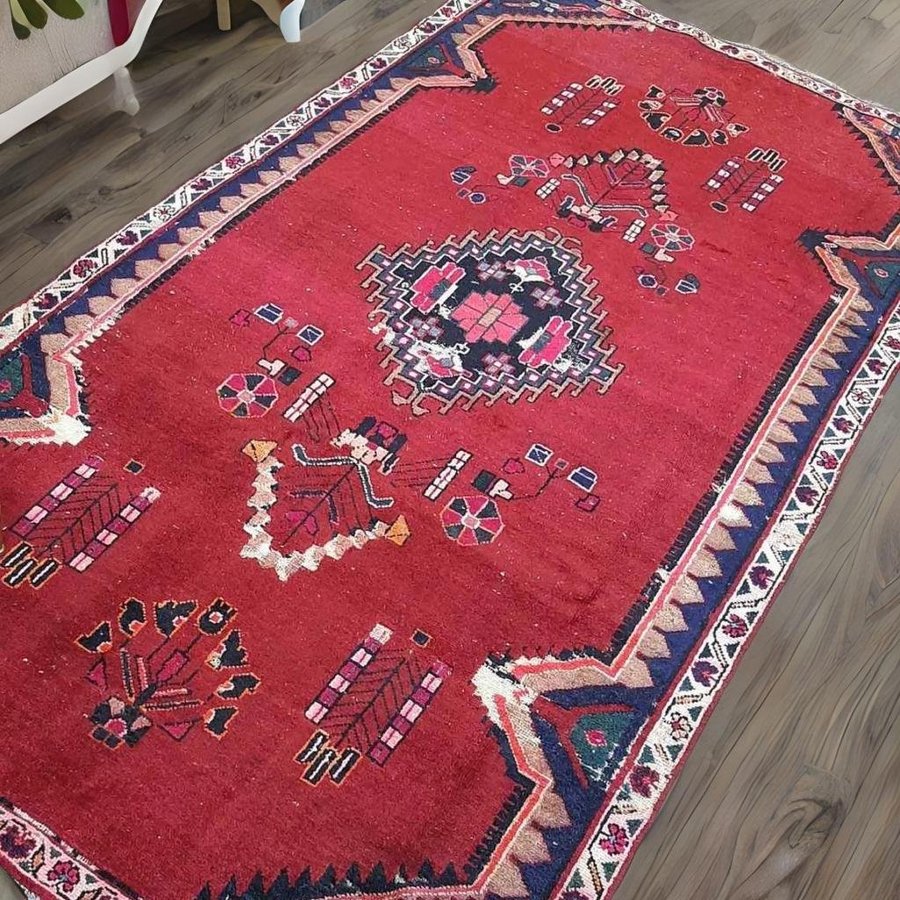 Äkta Vintage matta ca: 265x130 cm - 100% ull - Tvättad  klart - Pris garanti