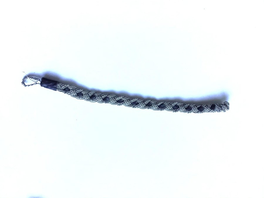 Flätat armband i tenntråd ( ej färdiggjort) Man Manliga Smycken Hantverk
