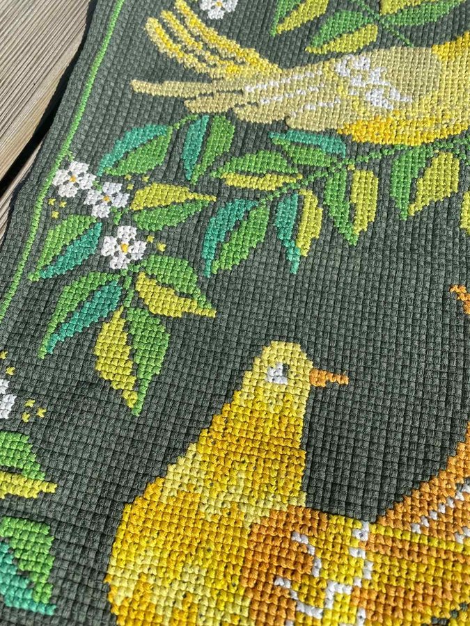 Retro bonad väggbonad handbroderad