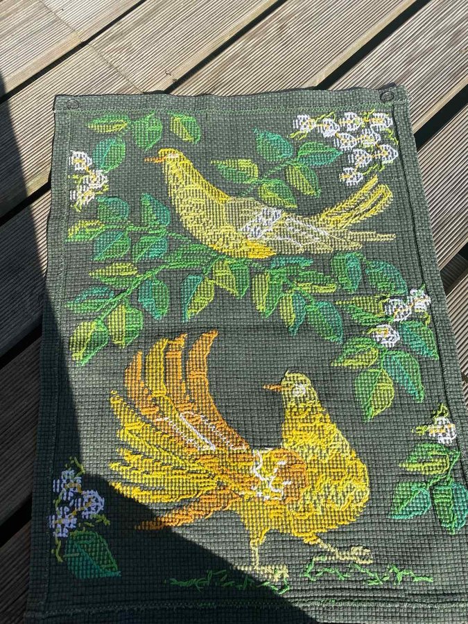 Retro bonad väggbonad handbroderad