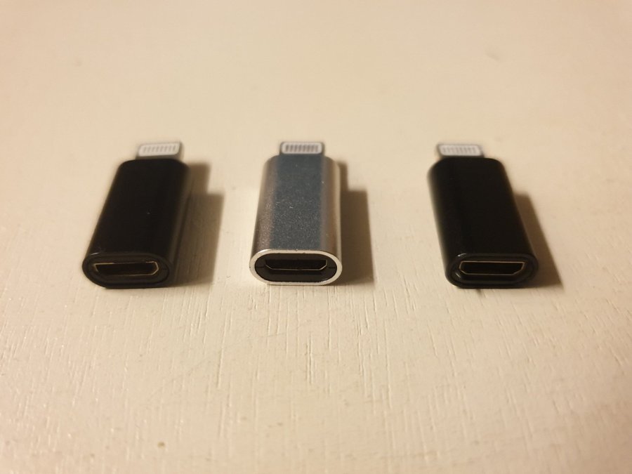 3/st Adapter micro-USB till Apple Lightning