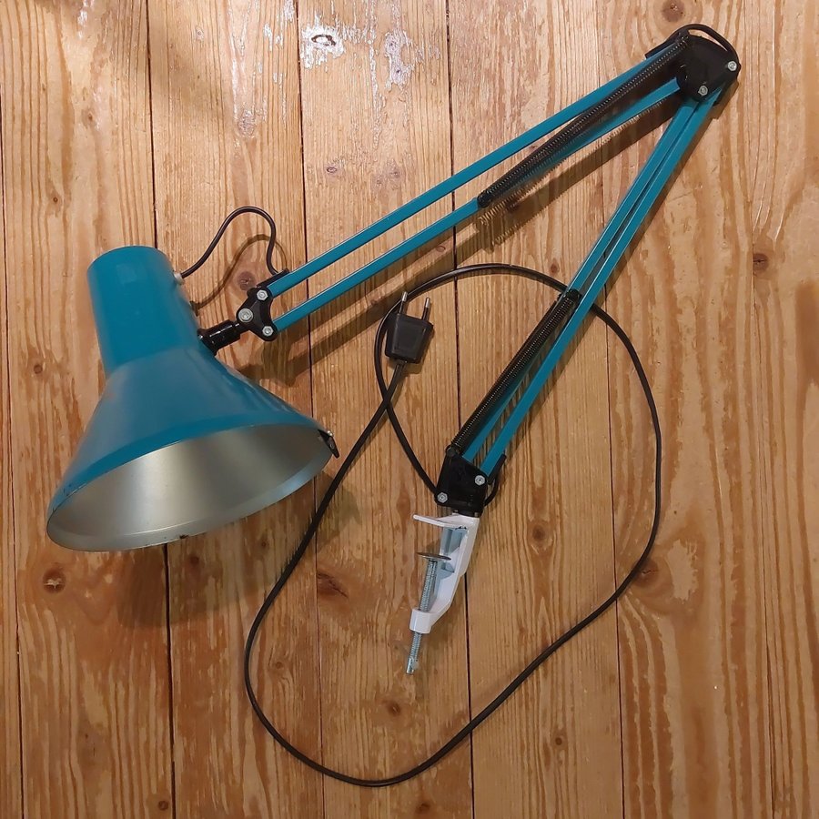 Retro Skrivbordslampa Petroleumblå