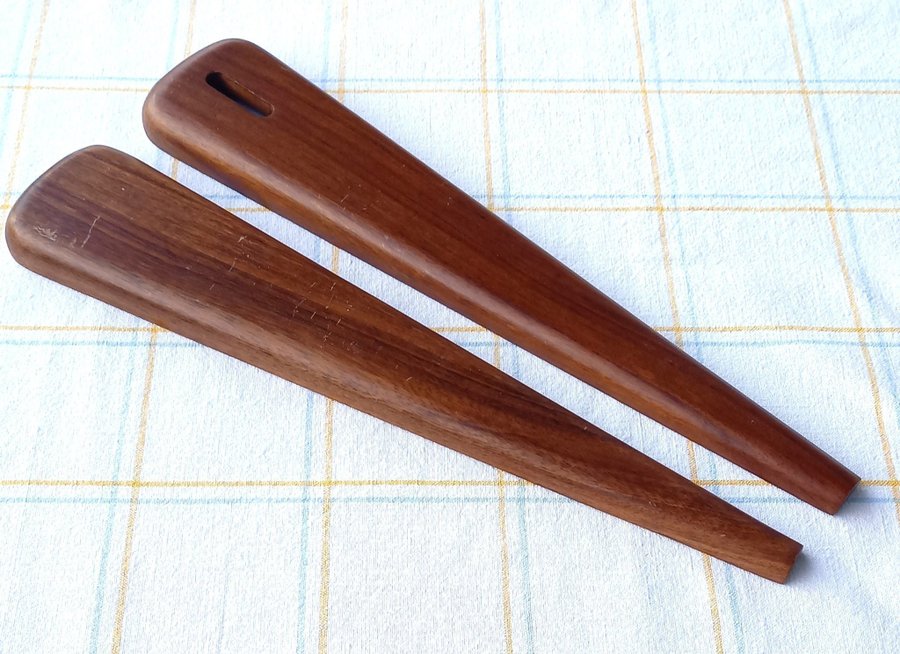 Danska salladsbestick i teak (?) ca. 1960-tal XXL 37 cm långa