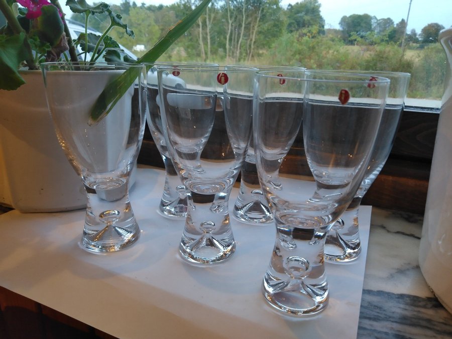 6 fina vitvinsglas "TAPIO" TAPIO WIRKKALA Iittala 1953 -