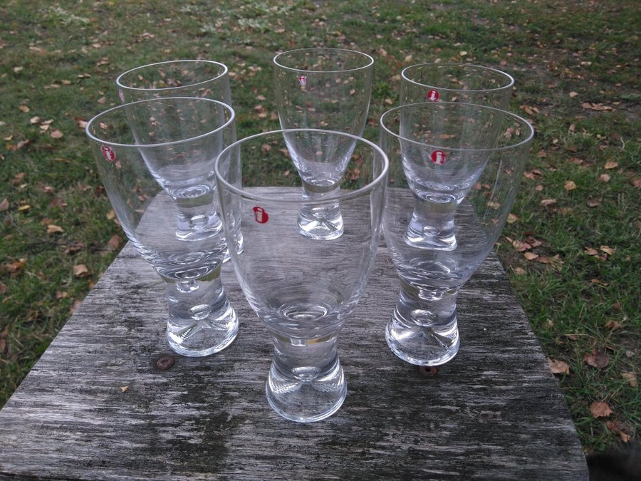 6 fina vitvinsglas "TAPIO" TAPIO WIRKKALA Iittala 1953 -