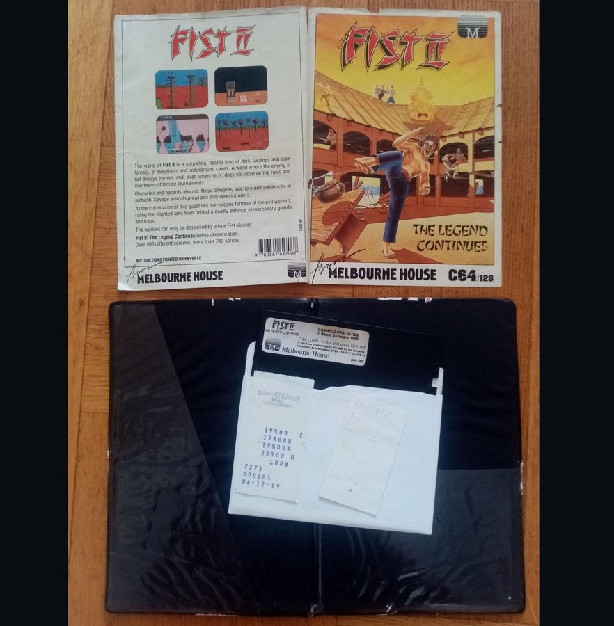 Fist II - The Legend Continues (Melbourne House) Disk ->TESTAD<- Commodore 64