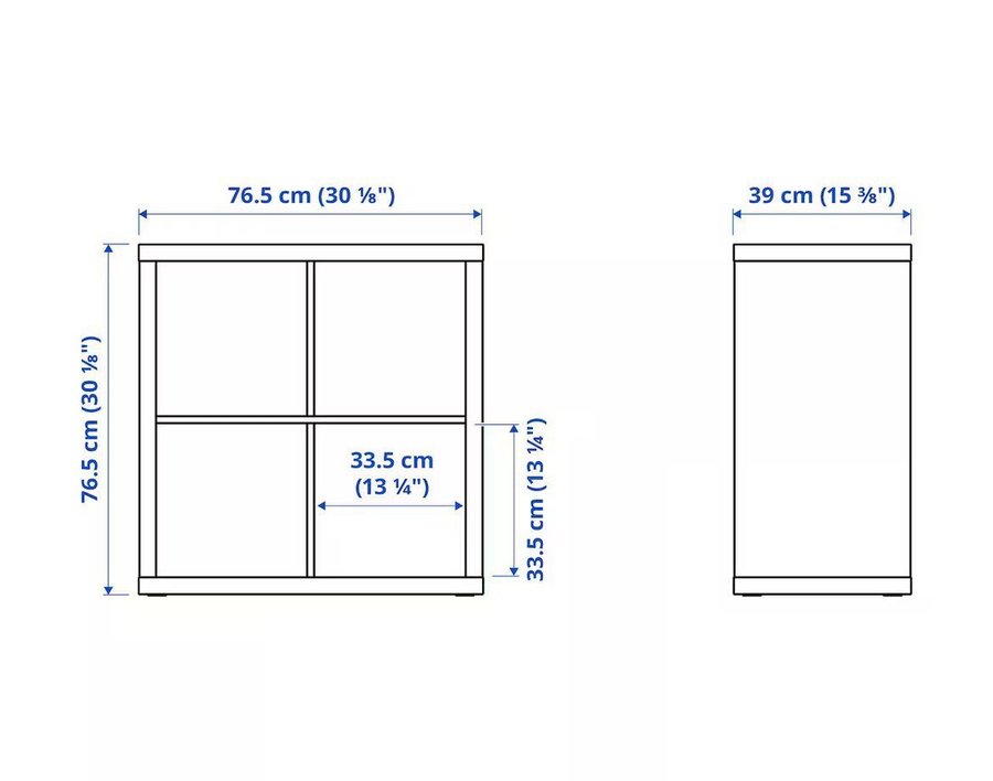 Kallax hylla vit Ikea med lådor/korgar