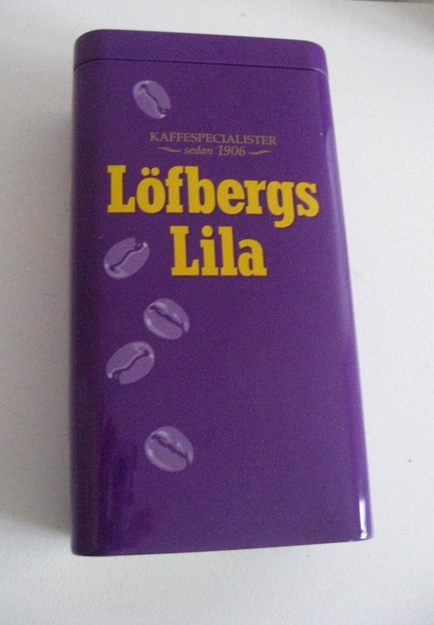 NY Kaffeburk / burk / plåtburk Löfbergs Lila