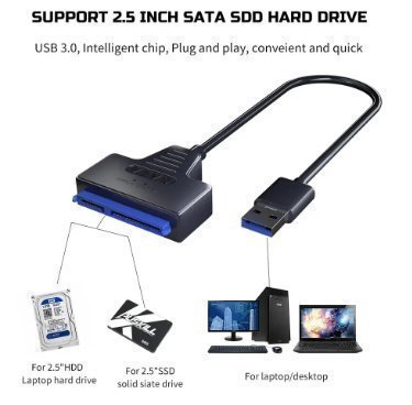 USB 3.0 till SATA-kabel USB till SATA III-drivrutinskabel