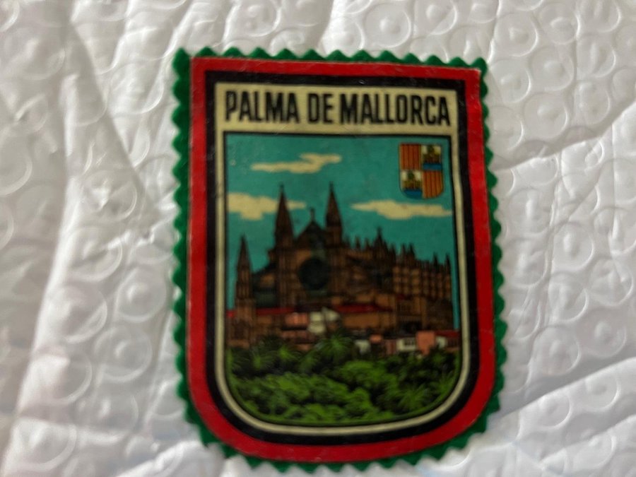 Palma de Mallorca 57 mm brett tygmärke Spanien Kuvert F