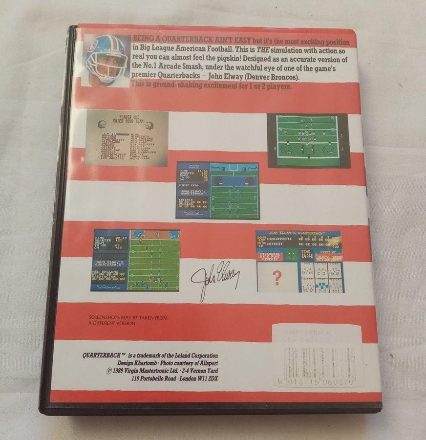 John Elway's Quarterback (Virgin Games) - Commodore 64/C64 Spel