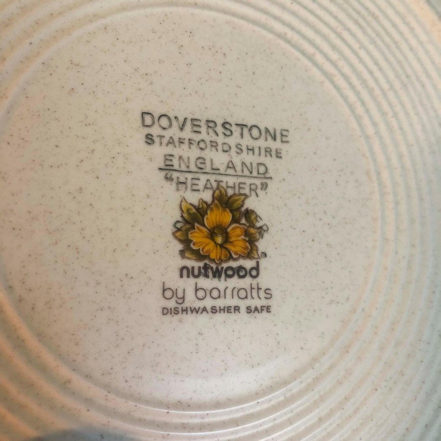 Doverstone Staffordshire NUTWOOD BARRATTS - Tallrikar Assietter Djupa Djup