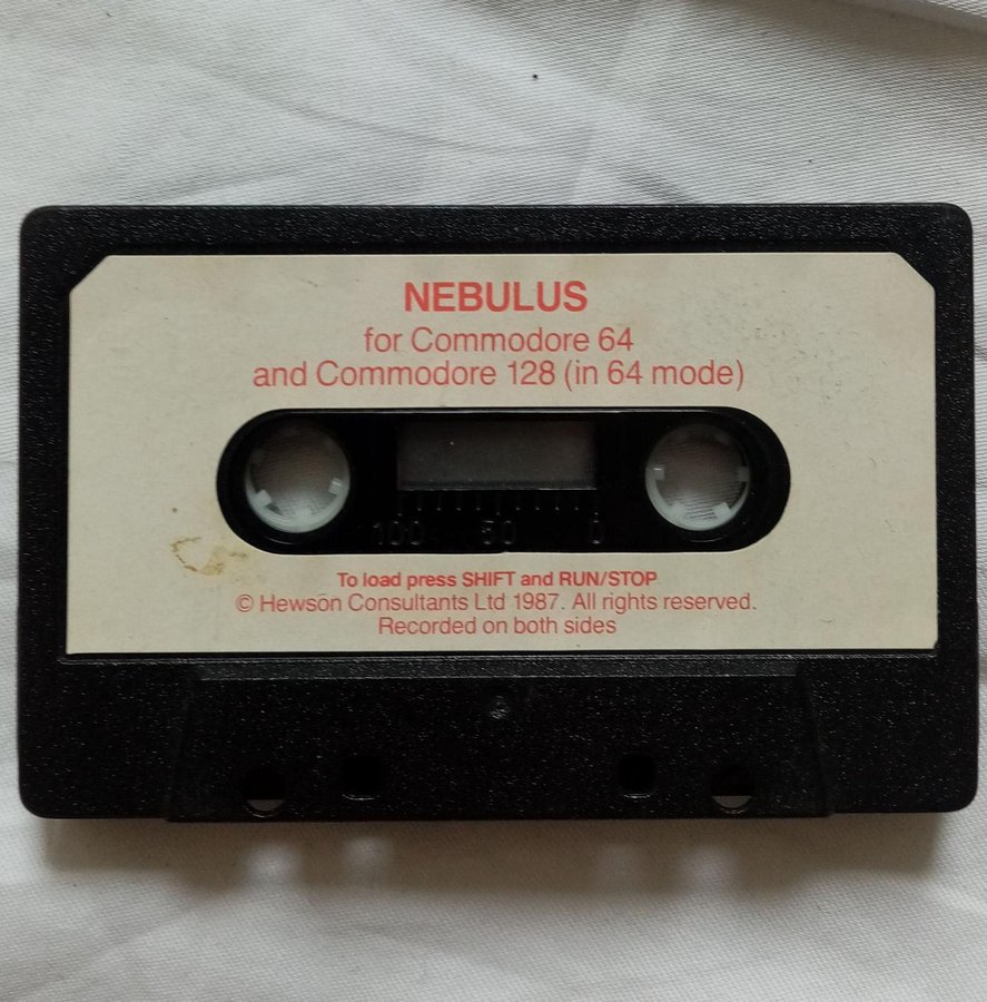 Nebulus (Hewson Consultans) - Lös Tape - Kassett - Commodore 64/C64  Spel