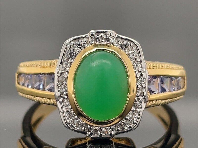 DESIGNER CHRYSOPRAS TANSANIT RING