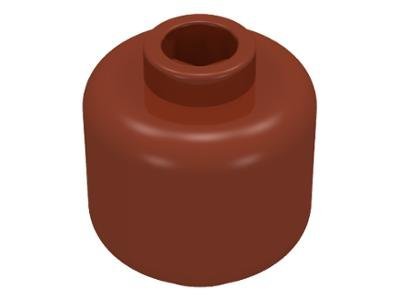 Reddish Brown Minifigure Head (Plain) - Blocked Open Stud- LEGO - 3626