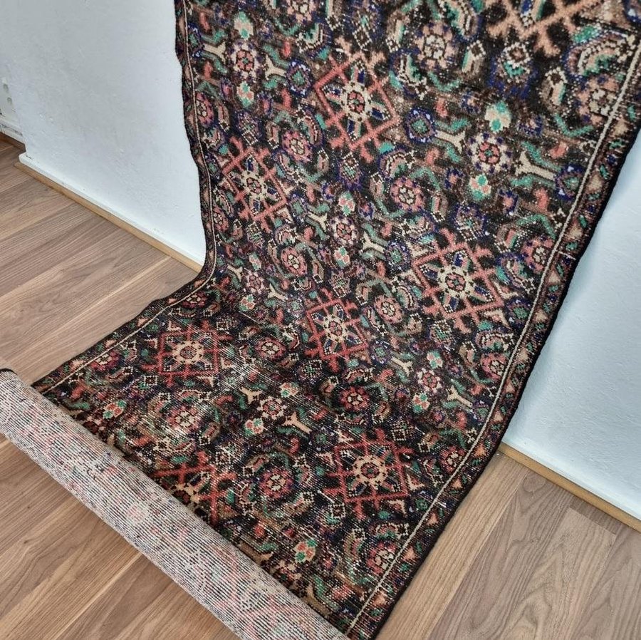 Äkta Vintage matta ca: 312x88 cm - 100% ull - Tvättad  klart - Handknuten