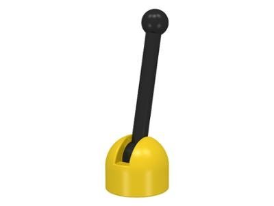 Yellow Antenna Small Base with Black Lever (4592 / 4593) - LEGO - 4592c02