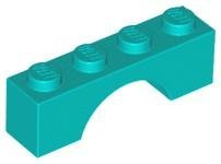 Dark Turquoise Arch 1 x 4 - LEGO - 3659