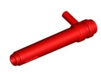 Red Cylinder 1 x 5 1/2 with Bar Handle (Friction Cylinder) - LEGO - 7617