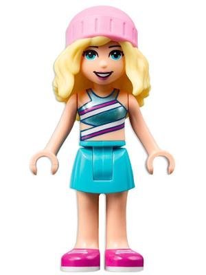 Friends Stephanie - Metallic Light Blue Swimsuit T - Minifigur - LEGO - frnd506