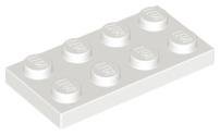 White Plate 2 x 4 - LEGO - 3020